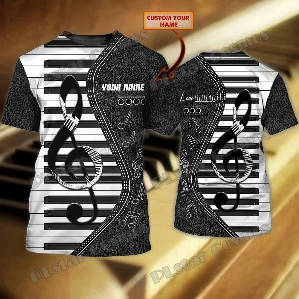 PLstar Cosmos Personalized Piano Background 3D Printed Summer Men t shirt Unisex Casual Tee tops Gift For Piano Lovers DDR45