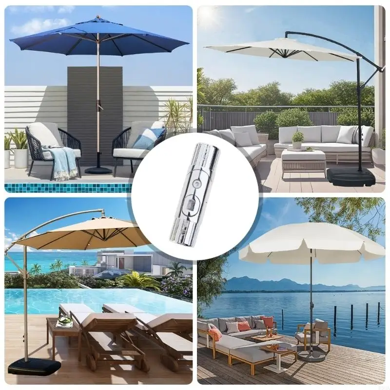Outdoor Umbrella Spare Parts Replacement Parasol Steering Bracket Aluminum Steering for Fishing Balcony Beach Deck 