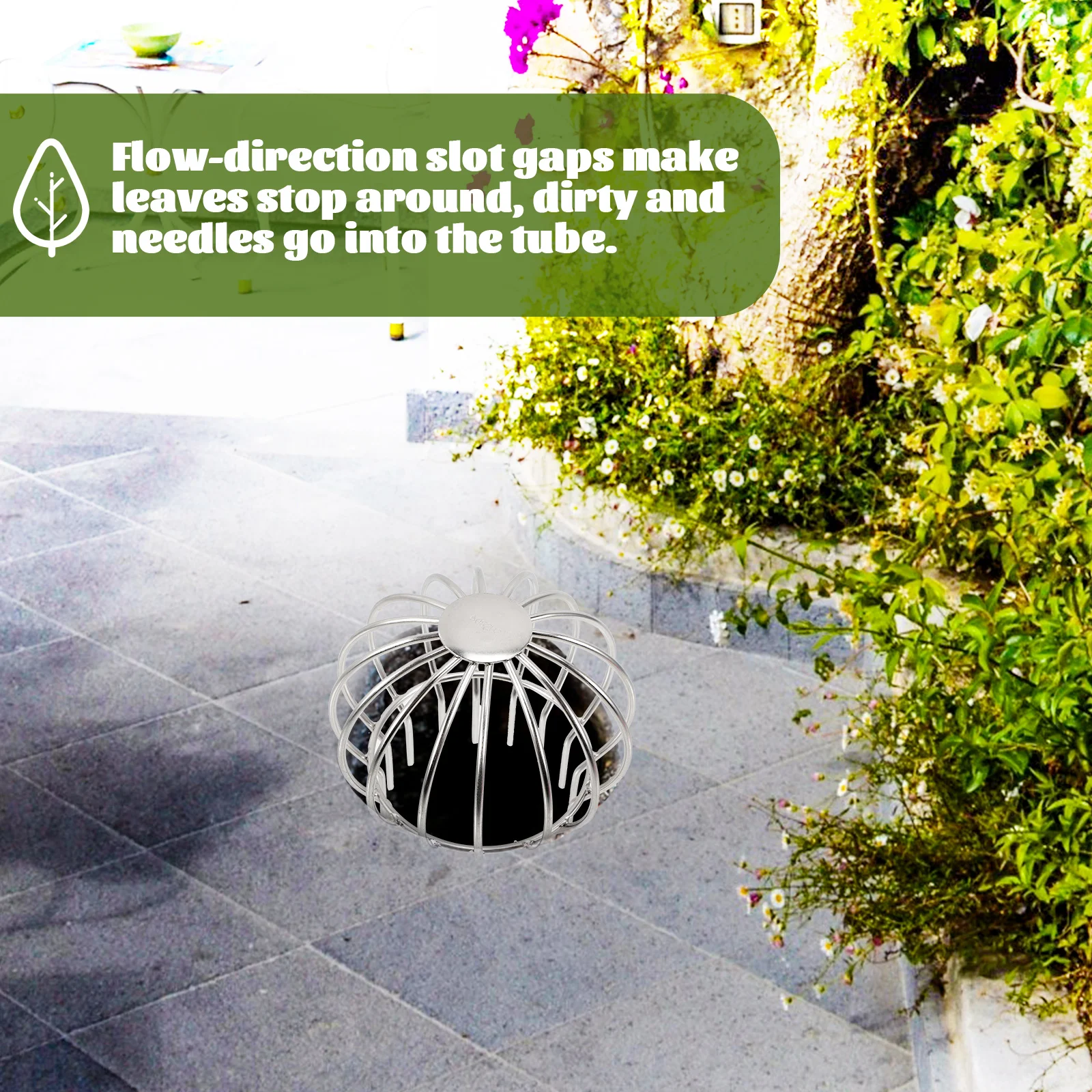 

Stainless Steel Floor Drain Circular PVC Roof Gutter Strainer Protector Sewer Screen gutter guard downspout screen