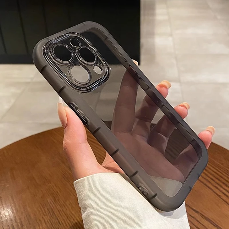 

Luxury Shockproof Transparent Case For iPhone 15 14 Plus 13 12 11 Pro Max XR X XS Max 7 8 Plus Soft Silicone Bumper Clear Cover