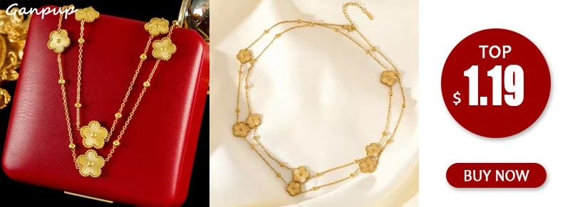 GANPUP Halskette mit Anhänger aus 316L-Edelstahl für Damen, neu, 2025, tägliches Tragen, wasserdichte Halskette, Charm-Schmuck, Geschenkzubehör – Detail 2