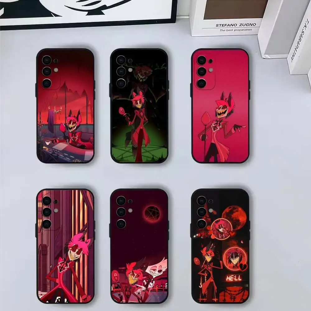 

H-HazbinS H-Hotels A-AlastorS Phone Case For Samsung S25,S24,S21,S22,S23,S30,Ultra,S20,Plus,Fe,Lite,Note,10,9,5G Black Cover