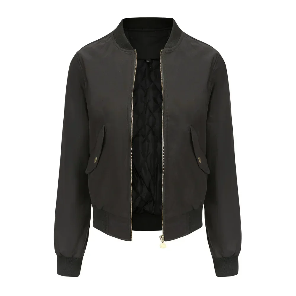 

2025New Women's Autumn Winter Thicken Bomber Jacket Thicken Warm Zipper Baseball Jacket Female Cotton Jacket Women's Clothing