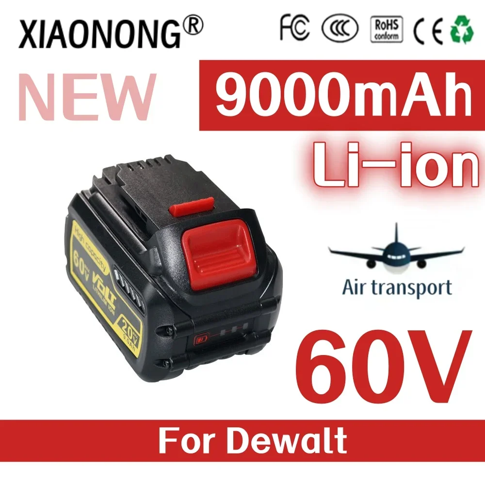 9000mAh For Dewalt FlexVolt 120V 60V 20V Battery Replacement Battery Tools Power Drill Battery DCB606 DCB612 DCB609 DCB205 DCB18