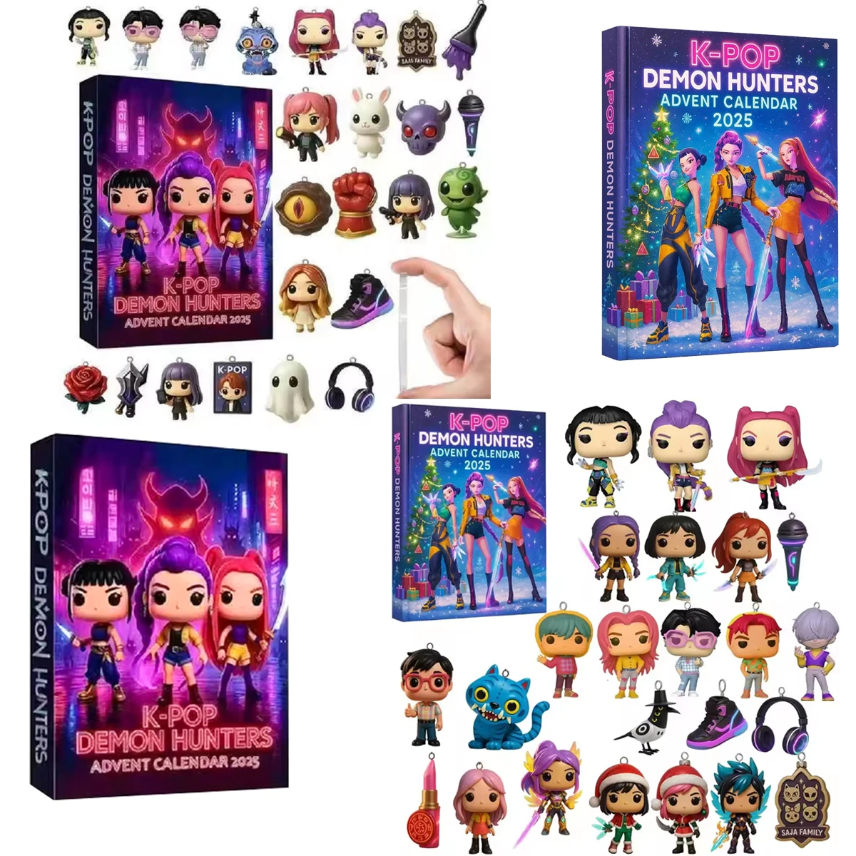 2025 Kpop Demon Hunters Advent Calendar Countdown Calendars Model Doll Collection Desk Decoration Children Christmas Gifts