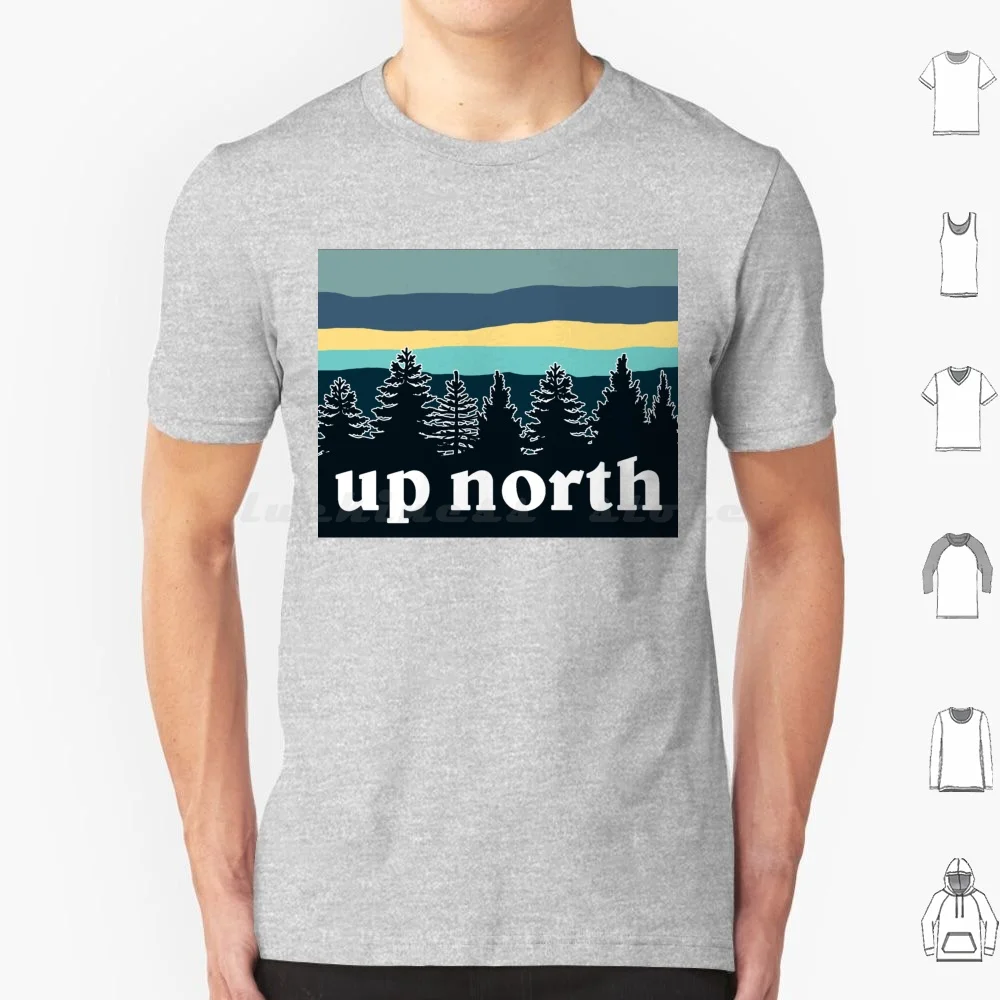 Up North T Shirt Men Women Kids 6Xl Up North Cottage Wisconsin Minnesota Pine Tree Great Lakes Huron Superior Sunset