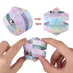 Graffiti Track Magic Fidget Cube Sensory Toy Fingertip Ball Gyroscope Puzzle Roller Decompression Toys for Children and Adult