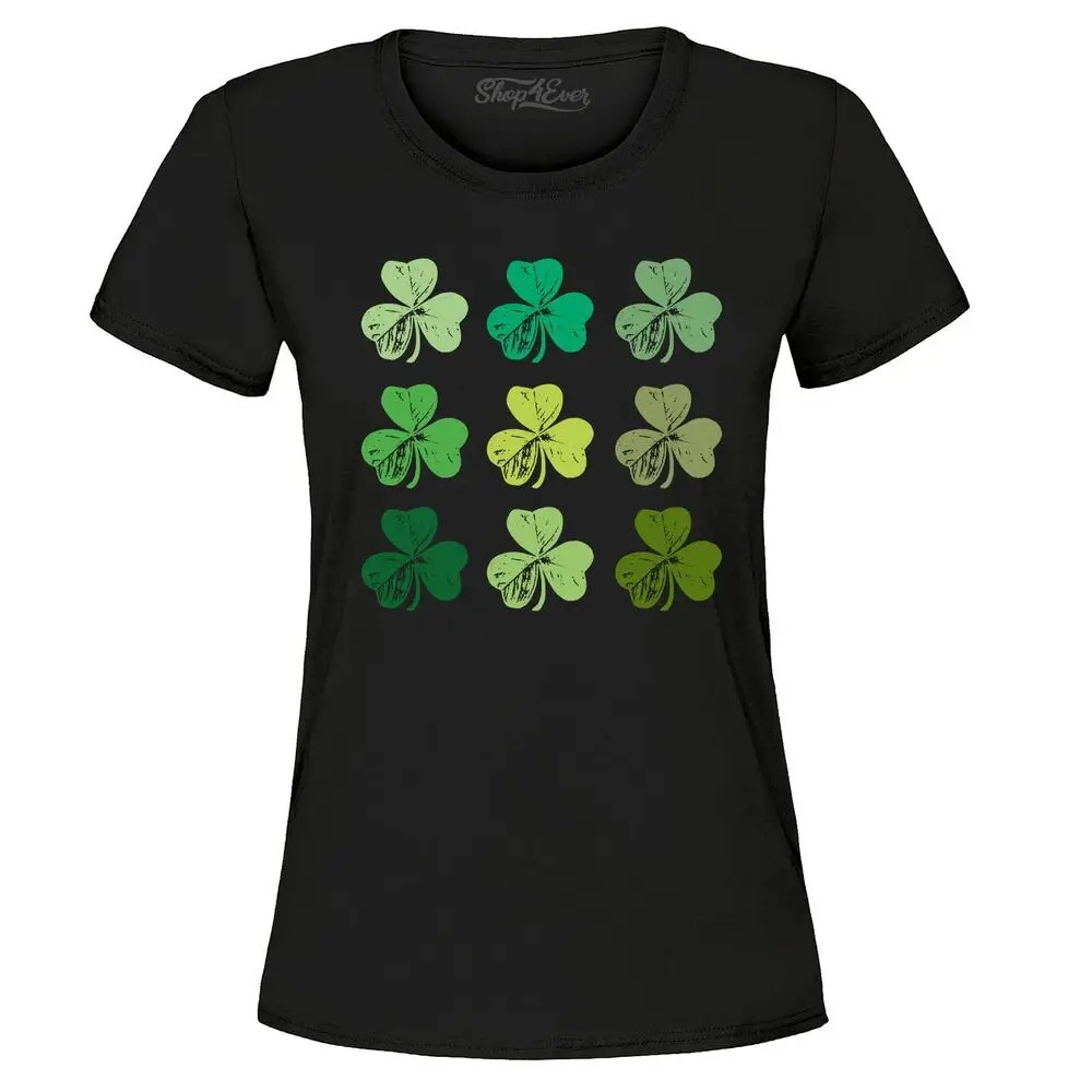 Shamrock Green Clovers St Patrick's Day Women's T-Shirt St. Patricks ShirtsAnime Graphic T-shirts for Men Clothing Women Tees Hi