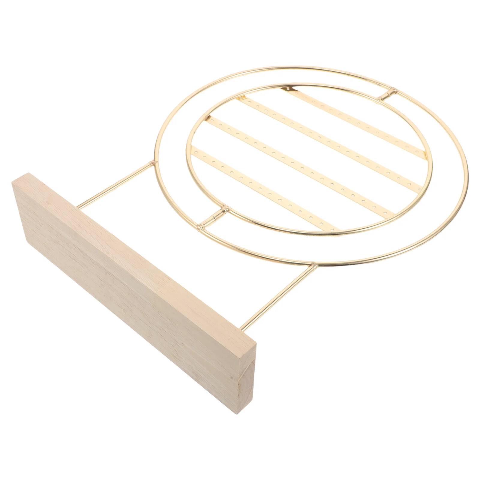 

1 Tier Rotating Jewelry Display Stand Metal Earring Holder Organizer Rack For Necklaces Studs Pendant Storage Retail Decor