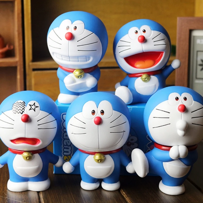 10cm Doraemon Kawaii Pvc Anime Nobita Nobi Action Figure Model Toys Cute Collection Dolls Gifts For Decoration Birthday Gift