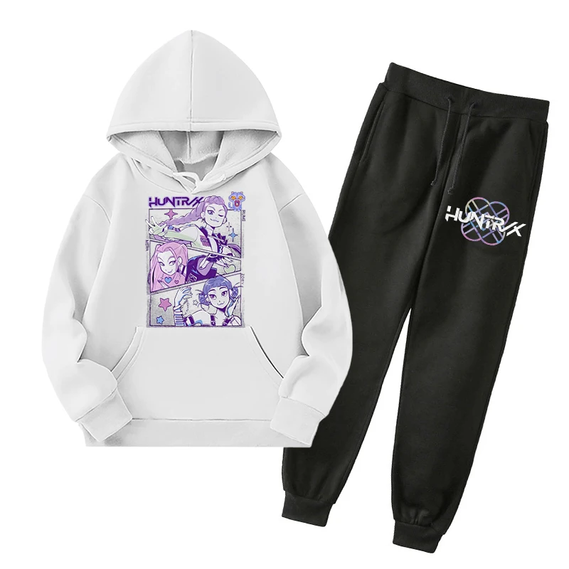 

Kids KPop Demon Hunters Printed Hoodie Suit Long Sleeve Sweatshirts Pants 2-piece Suit for Boys and Girls Children's Clothing
