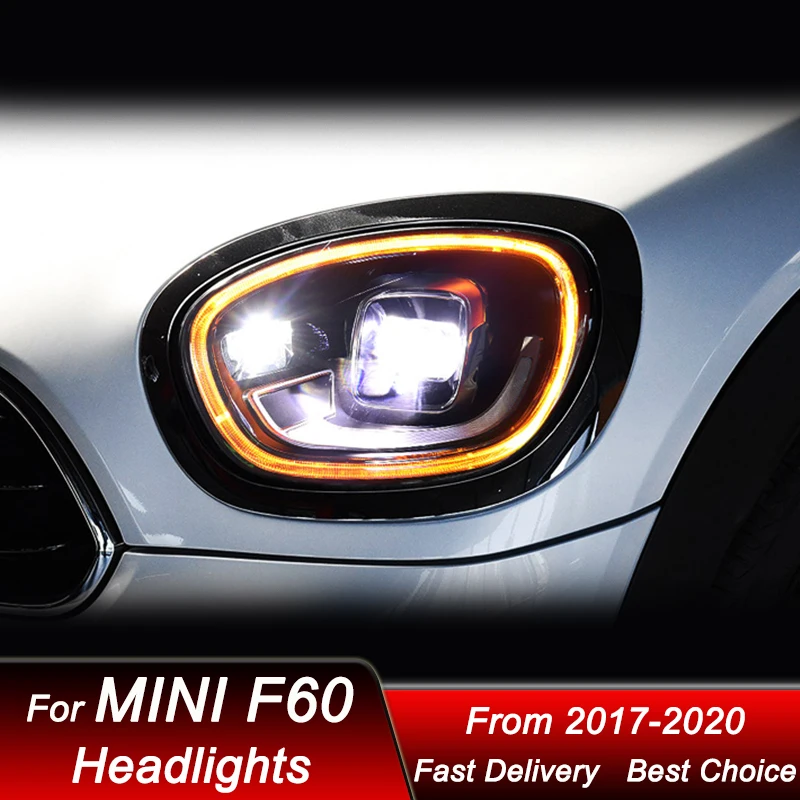 

Car Led Headlights For BMW MINI countryman F60 2017-2020 new full LED Headlamp Assembly Upgrade Projector Lens Accessories Kit
