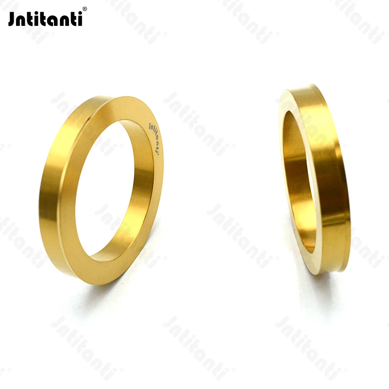 Jntitanti high Quality Gr.2 titanium Hub Centric Rings 4pcs Gr.2 titanium Wheel Spacer Center Rim Ring