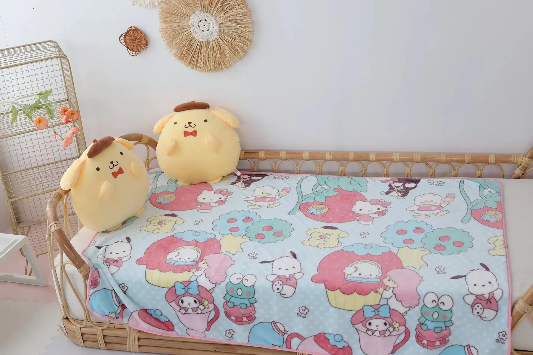 Pomurom Oreiller Peluche Chats Avec 8 Poupées Amovibles - Coussin Snack Mignon