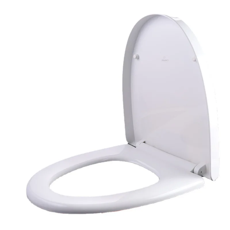 Toilet Seat Thickened Toilet Cover Household Flush Toilet Seat Bottom Mounted WC Easy Clean Square Shape Toilet Lid