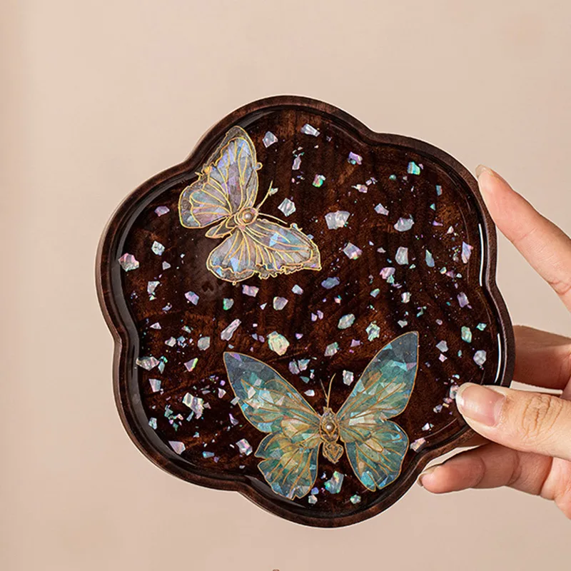 

Chutianyao Dry Bubble Pot Holder Bla Ebony Wood Tea Ceremony Accories Traditional Chinese Sle Handmade Tea Tray