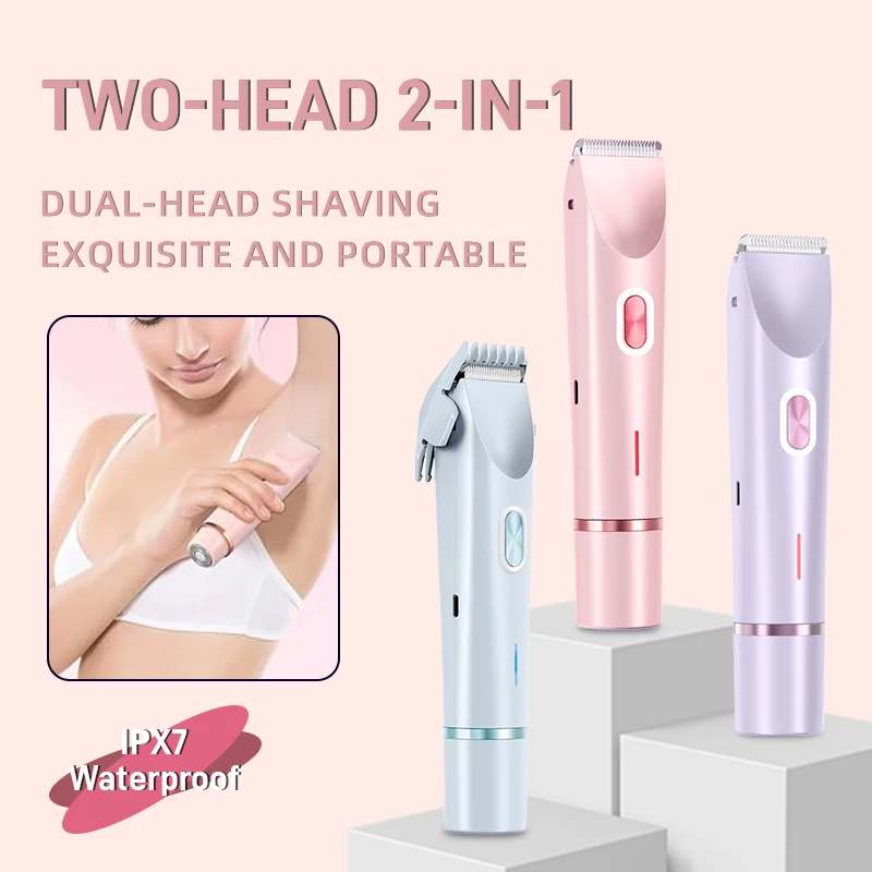 

Dual-Head Hair Remover New Electric Hair Removal Device Women's Shaving Tool for Intimate Hair Removal Pubic Hair Remover