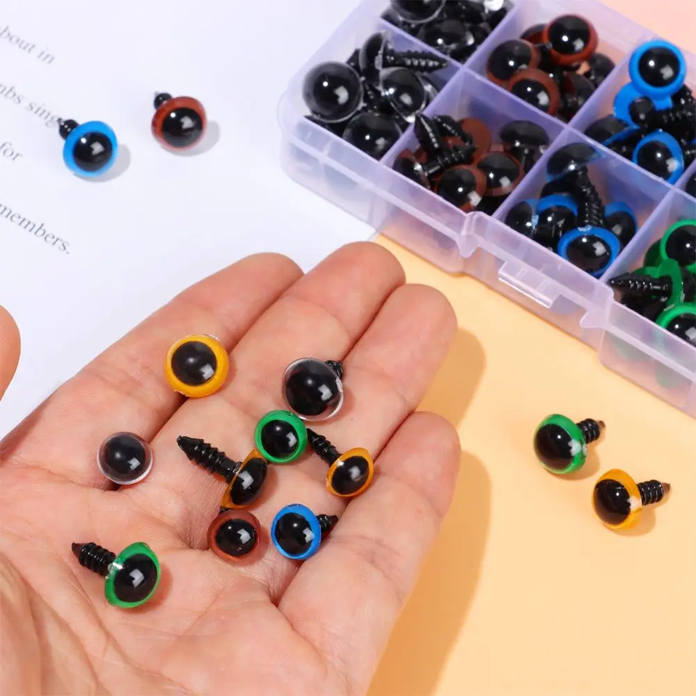 

100PCS New Toys Crochet Mix Color Plastic Accessories Animal Safety Eyes Dolls Eyes Craft 8-12mm