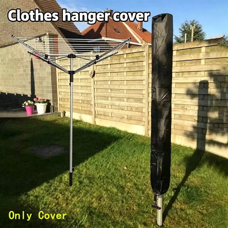 Rotating Clothesline Cover with Zip Closure and Drawstring Hem Suitable for Most Garden Rotating Clotheslines Drying Racks