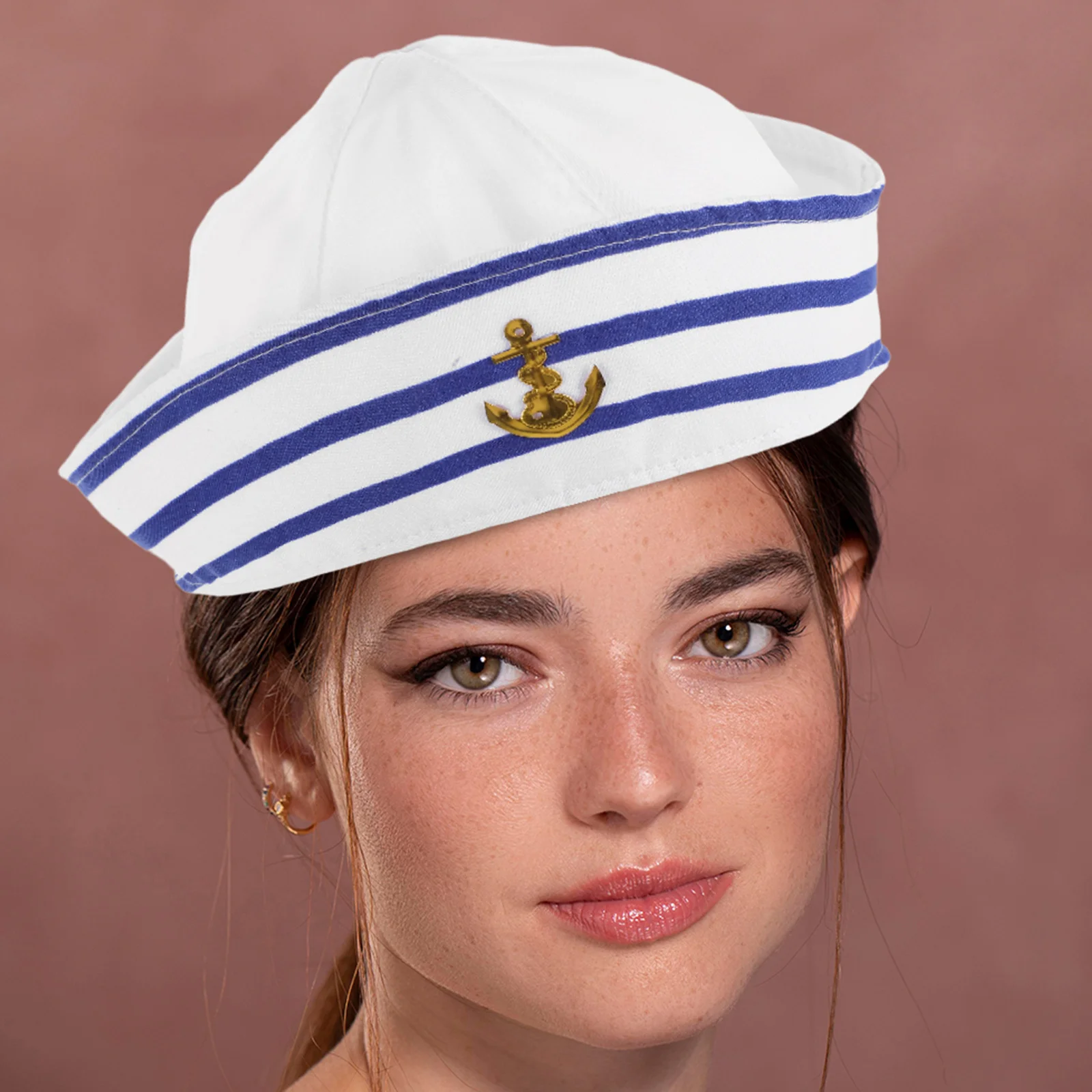 

2Pcs Hat Lightweight Cosplay Party Decor Adult Men Women Gift Sailor Hat Captain Hats for Boating