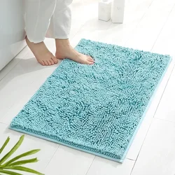 1pc 40*60cm tappeto da bagno in ciniglia morbido e assorbente tappeto da doccia antiscivolo e ad asciugatura rapida per la doccia del bagno di casa lavabile in lavatrice