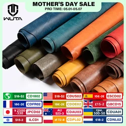 WUTA 3 pies cuadrados Vintage esmerilado vegetal curtido cuero de vaca primera capa cuero genuino Material de piel DIY hecho a mano bolso artesanal cartera