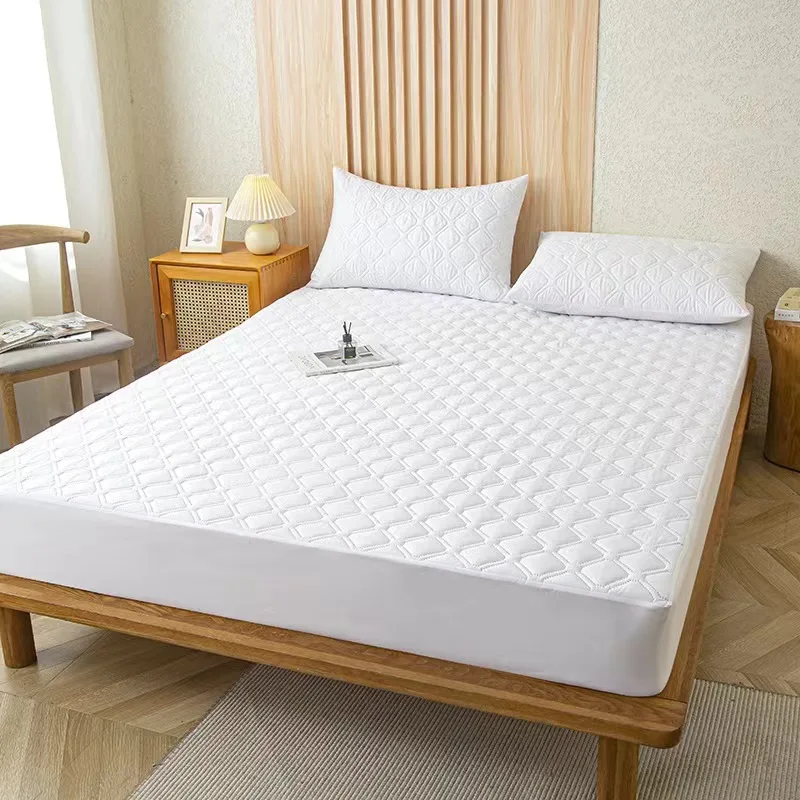 

Waterproof quilted mattress protector,breathable hood, adjustable bed sheet to prevent mites,beneficial protection，no pillowcase