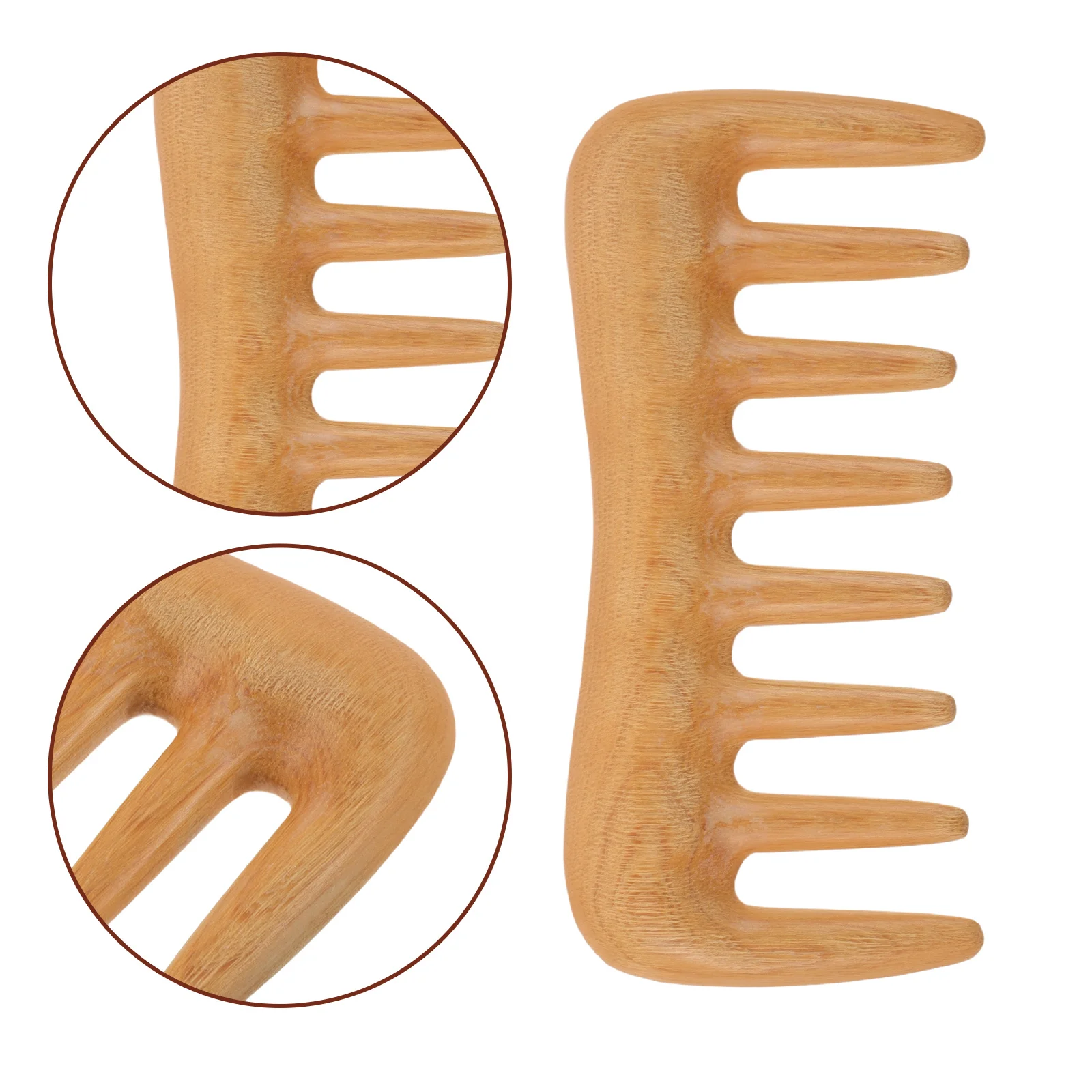 

Handmade Boxwood Wooden Hair Comb Wide Tooth Anti-Static Scalp Massage Detangler for Wet Dry Travel Use Wide Tooth Comb Wood