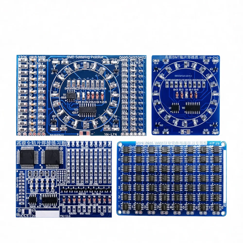 SMT Soldering Practice Board Kit Electronic Components DIY PCB Training Module STM Learning Engineering Electrical Skills