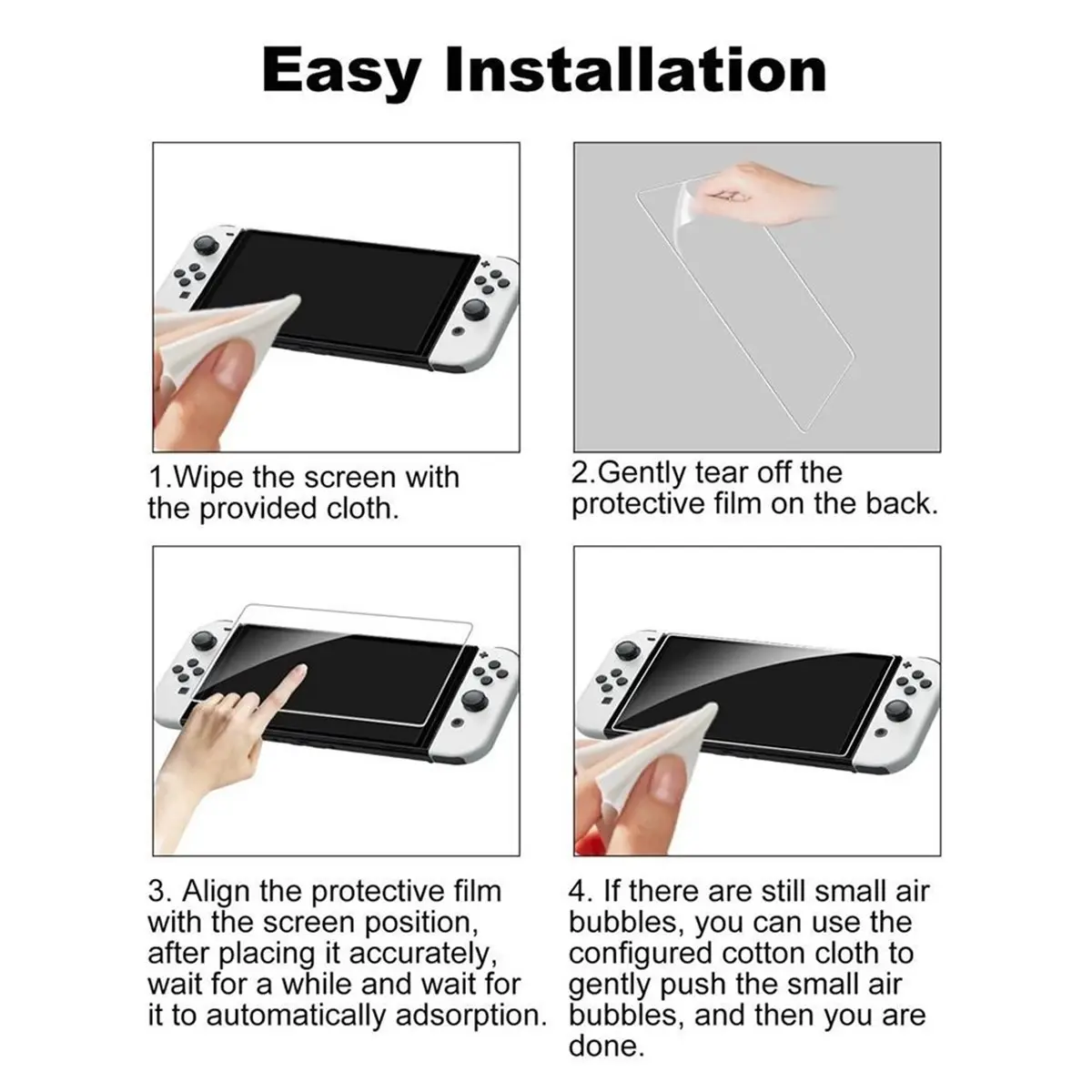 2PCS for Switch 2 Screen Protector Film for Switch 2 Ultra-Clear Anti-Scratch Tempered Glass Protective Film