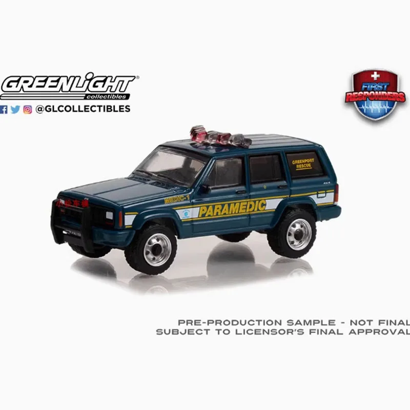 

Литой под давлением Greenlight, масштаб 1:64, 1998, полицейская модель автомобиля из сплава Cherokee, статическое украшение, коллекционные предметы, подарочные игрушки