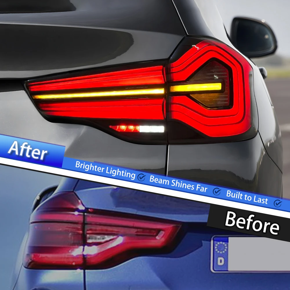 LED Tail Light Assembly Upgrade For BMW X3 G01 G08 2018-2021 Dynamic Turn Signal lights Start-up Animation Plug & Play view 2
