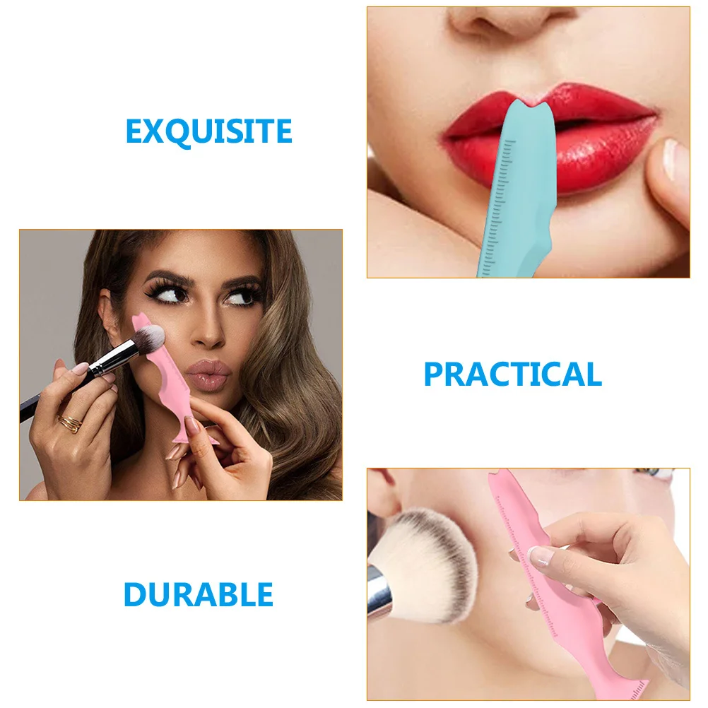 

2Pcs Universal Makeup Stencil Tool Kit Angled Eyeliner Guide for Flawless Eyes Includes Lip Contour Ruler for Symmetrical