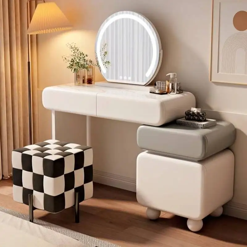 

Black Hidden Makeup Vanity Desk Luxury Drawer Grey Mirror Makeup Vanity Desk Vintage Modern Kaptafel Furniture For Bedrooms