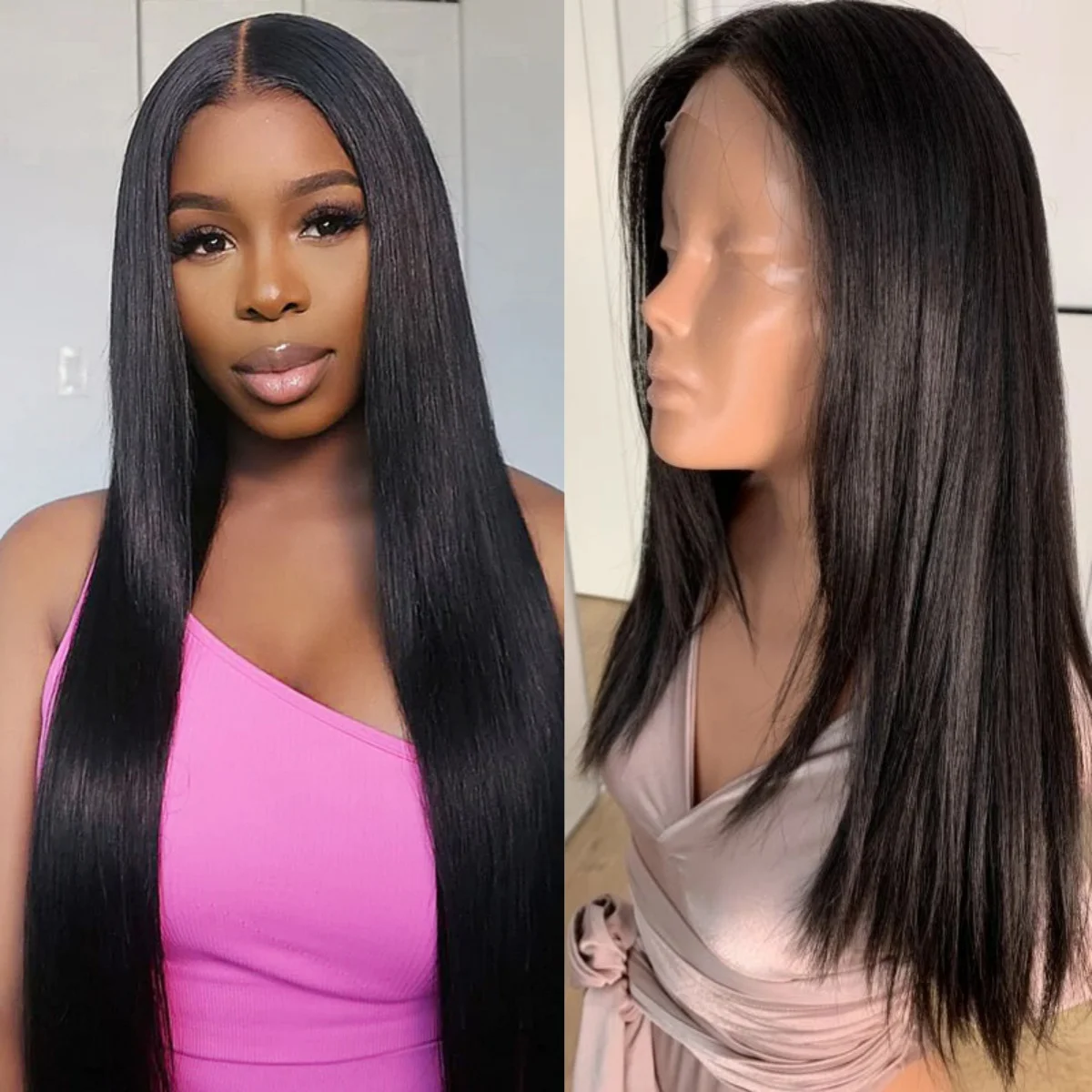 

Хэллоуин Вечеринка Натуральный Цвет Прямые Человеческие Волосы Прозрачные 360 HD Полные Парики Из Человеческих Волос Прямые 180% Плотность