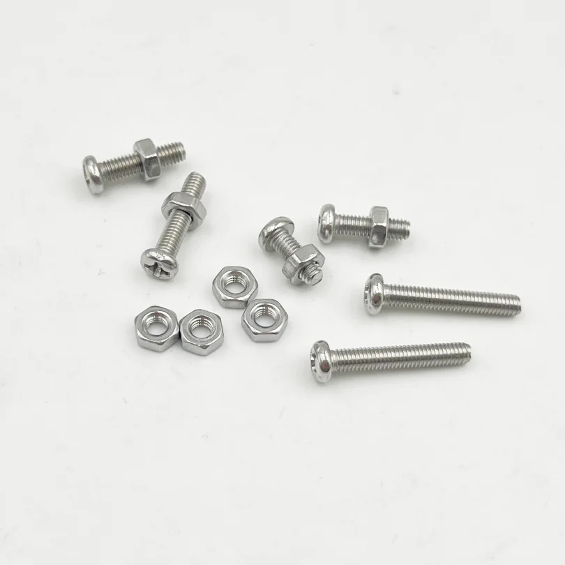 M1 M1.2 M1.6 M2 M2.5 M3 A2 Edelstahl Kreuzrundkopfschrauben-Set Rundkopfschrauben mit Kreuzschlitz Kleine Maschinenschrauben – Detail 9