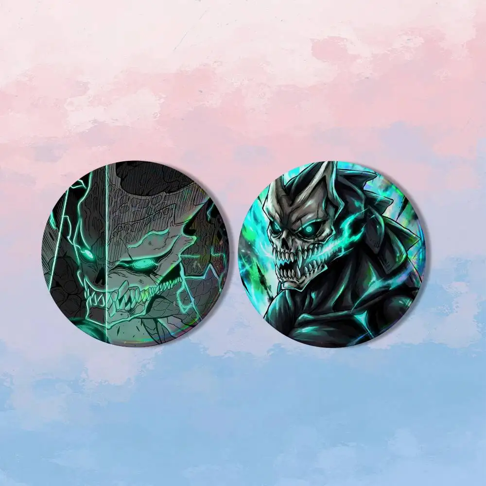 K-Kaiju No.8 Kafka Hibino HD Print Round Lapel Pins Pretty Derby 2 piece set Round Display Brooches Brooch Badges