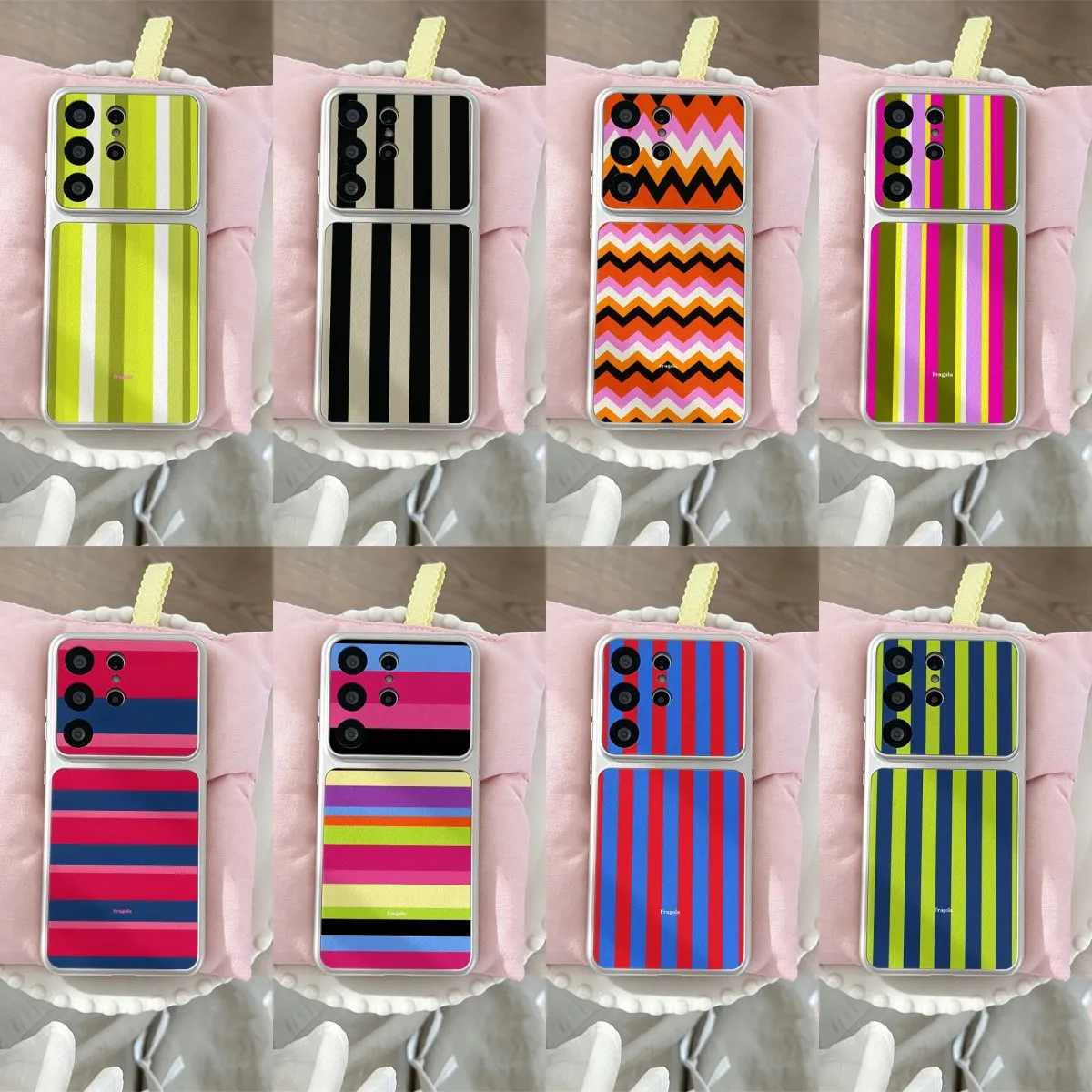 Fragola Bright Bold Large Window Skin texture Phone Case For Samsung Galaxy A57 A37 A27 A56 A36 A26 A17 A55 A35 A16 5G