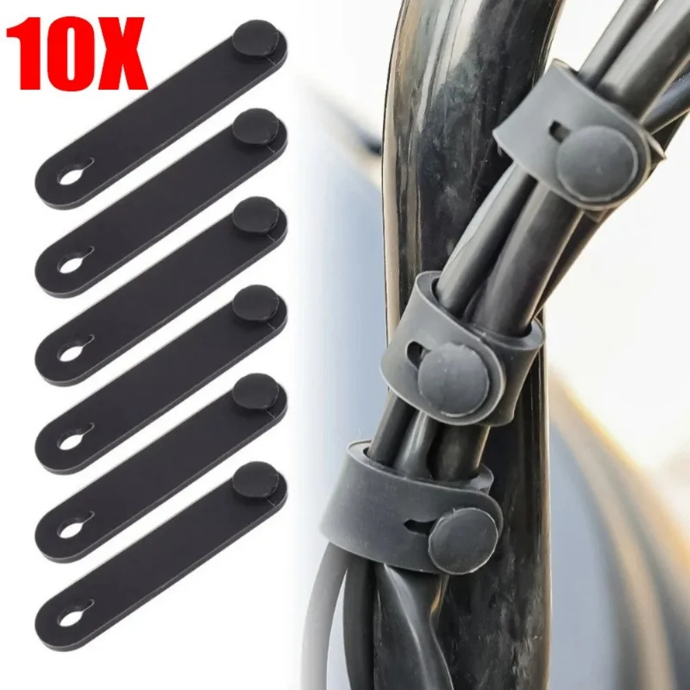 Motorcycle Rubber Frame Securing Cord Tie Wholesale Universal Cable Wiring Harness Power Elastic Fix Stripe Moto Accessories