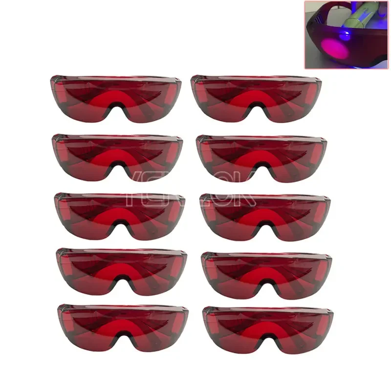 10pcs/Lot Dental Red Eye Protection Glasses Plastic Teeth Whitening Goggle Glasses Curing Light Dental Accessoire