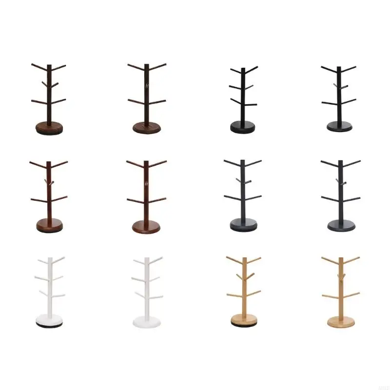 

Cup Display and Storage Racks Tree Wooden Countertop Storage Solution A0KF