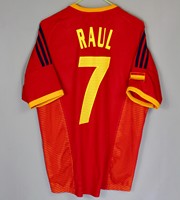 SPAIN NATIONAL TEAM 2002/2004 HOME FOOTBALL SHIRT JER SEY #7 RAUL