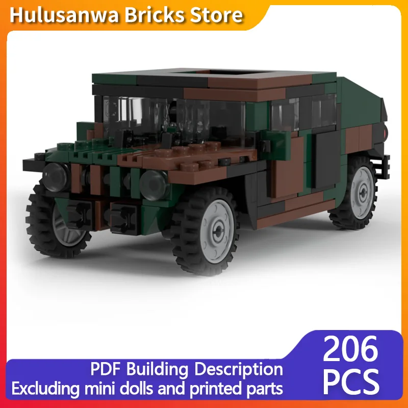 

M1026 Военная модель внедорожника MOC, строительные кирпичи, военное оборудование, модульные технологии, подарки, праздник, сборка, детские игрушки