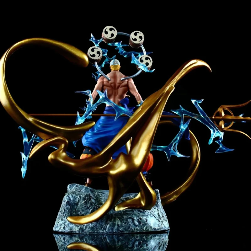 36cm 신제품 원피스 애니메이션 피규어 에넬 PVC 모델 장면 조각상 데스크탑 장식품 어린이 생일 선물 장난감