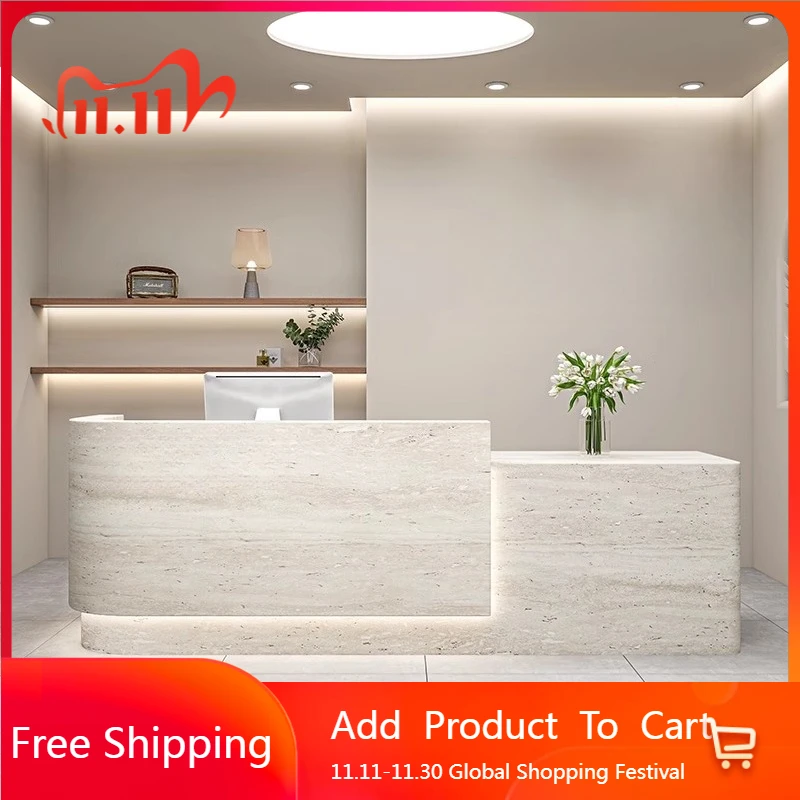 

Beauty Unique Reception Desks Salon Hotel Minimalist Display Reception Desks Welcome Nail Comptoire Accueil Commercial Furniture