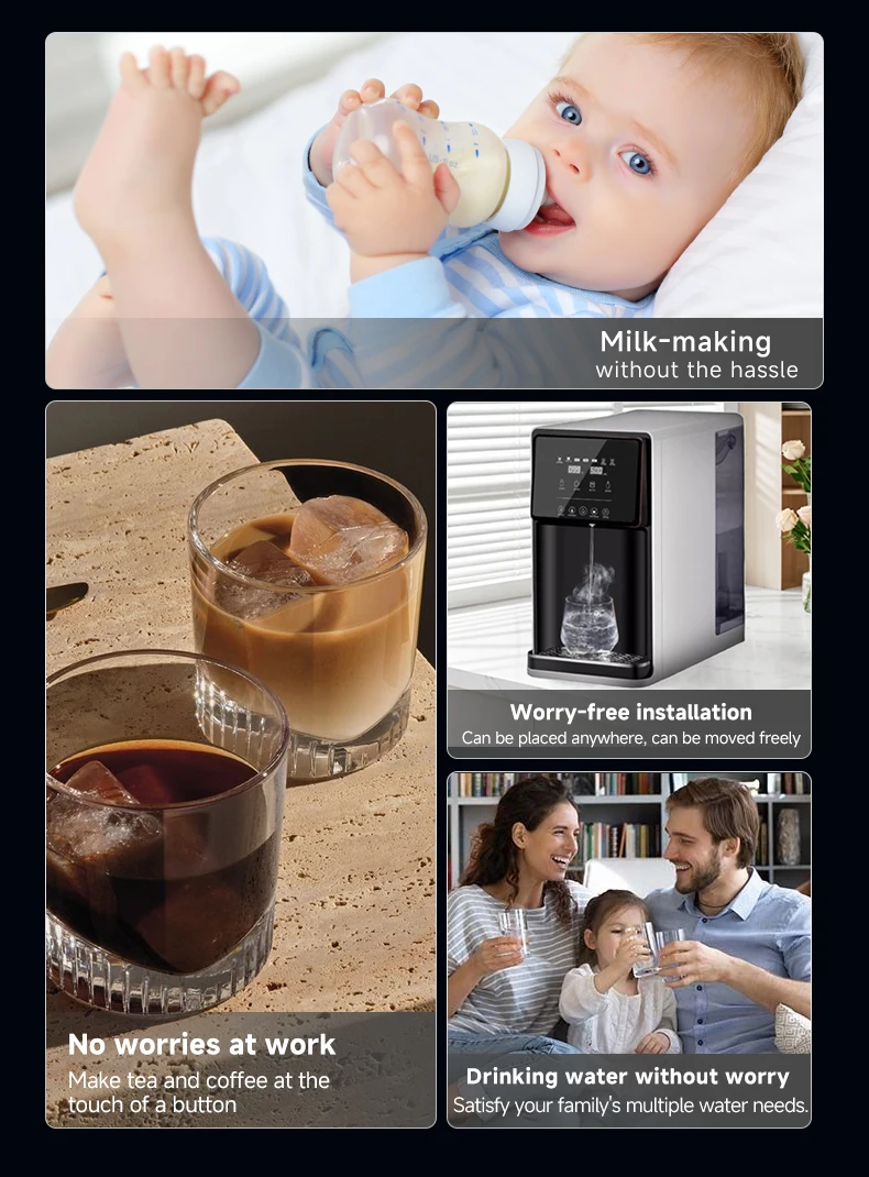 2026 New Smart Electric Portable Countertop Reverse Osmosis Water Dispenser Instant Hot RO Water Purifier For Home Use