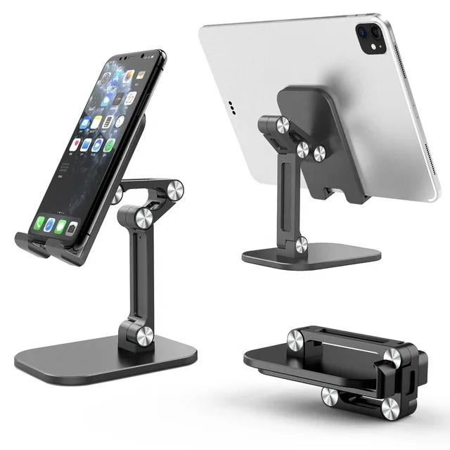 Drie secties opvouwbare beugel Mobiele telefoonhouder Tafel Desktophouder Verstelbare telefoonstandaard voor tablet iPad iPhone Samsung