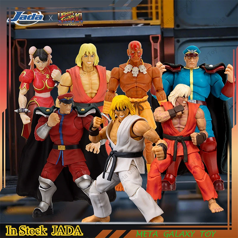 

Original Jada Toys Ultra Street Fighter II Action Figures Ken Ryu Chun Li 1/12 Action Figures Collection Movable Model Toys Gift