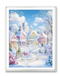 9ct 65x80cm Winter Embroidery DIY Chinese Style Printed Kits Cross Stitch Needlework Set Home Decor Crafts