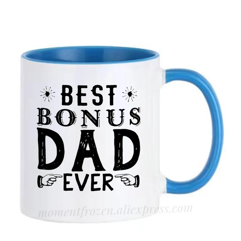 Bonus Dad Cups Cafe Caffeine Cocoa Coffee Mugs Tea Mugen Papa Gifts Home Decal Milk Tableware Coffeeware Teaware Beer Drinkware